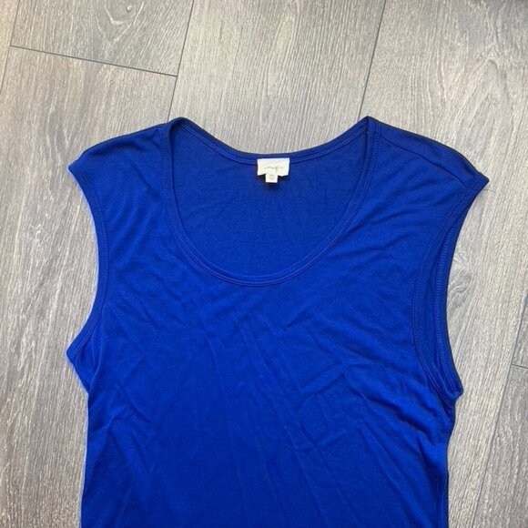 Aritzia Wilfred Free Shirt Dress Muscle Tee Sleeveless Cobalt Blue Size XXS - Picture 5 of 13